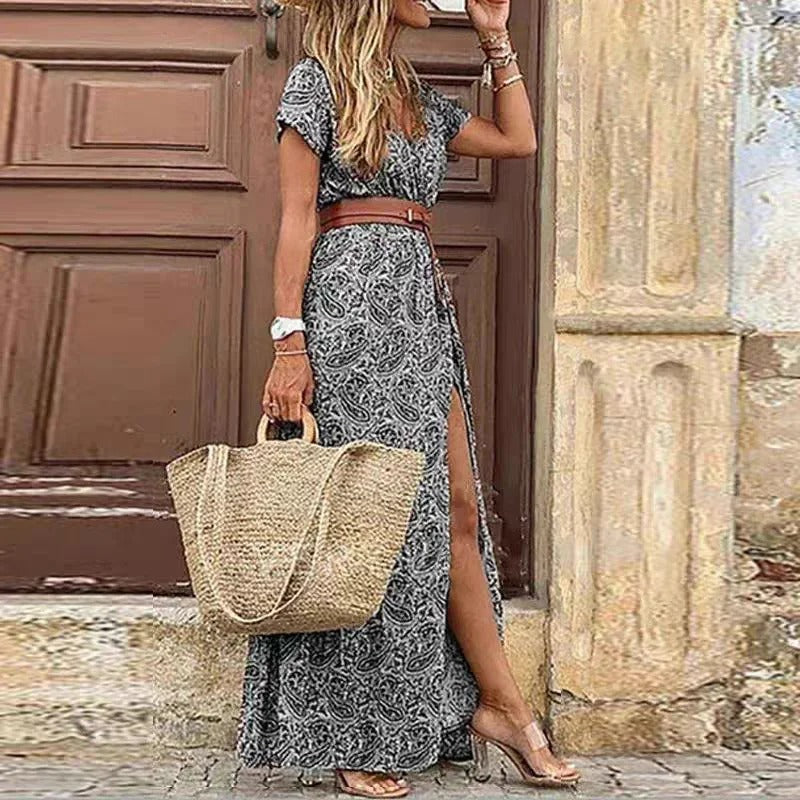 Quinn™ - Maxi Ibiza Dress - Includes Belt