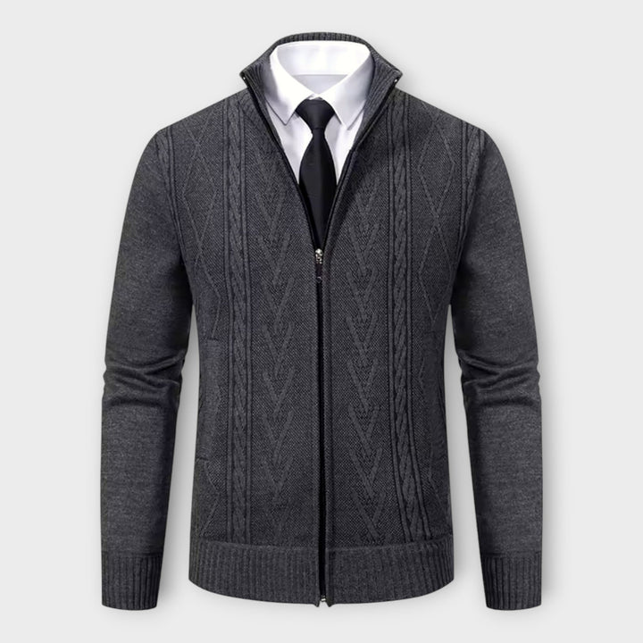 Liam - Elegant & Cashmere-Lined Men's Cardigan