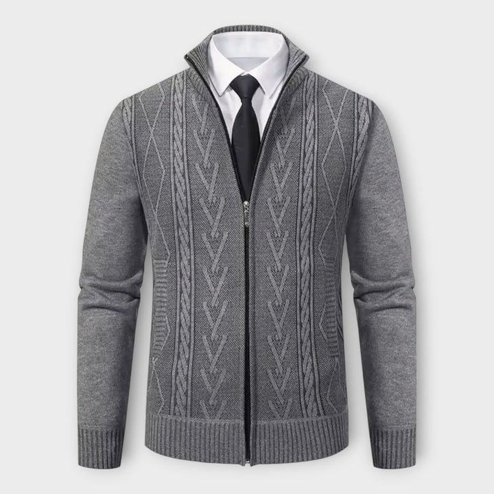 Liam - Elegant & Cashmere-Lined Men's Cardigan