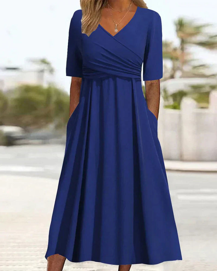 Anna™ - Crossed Dress with Short Sleeves