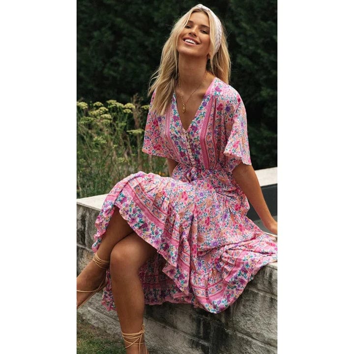 Thea™ Country Ibiza Style Dress Long
