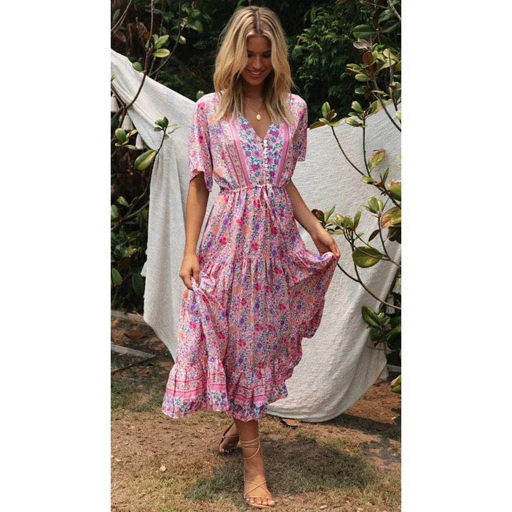 Thea™ Country Ibiza Style Dress Long