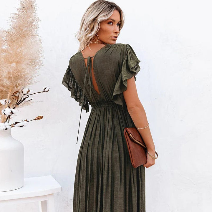 Freya™ - Maxi Dark Green Ibiza Dress